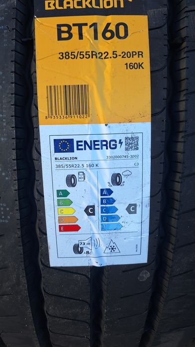 Opony blacklion 385 55 r22.5 Bt160 Naczepa prowadząca