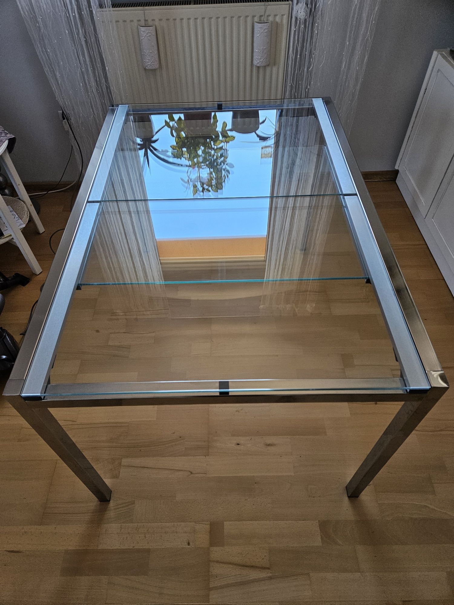 Stół szklany rozkładany Glivarp Ikea
