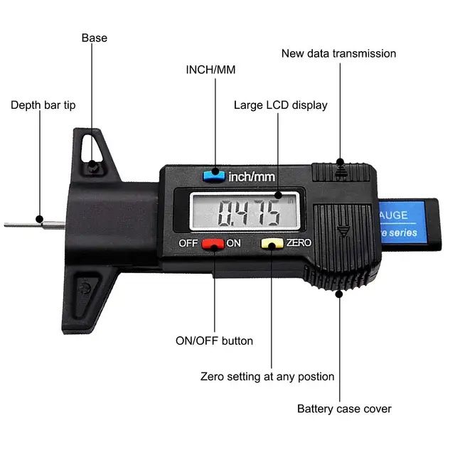 Измеритель глубины протектора шин, глубиномер