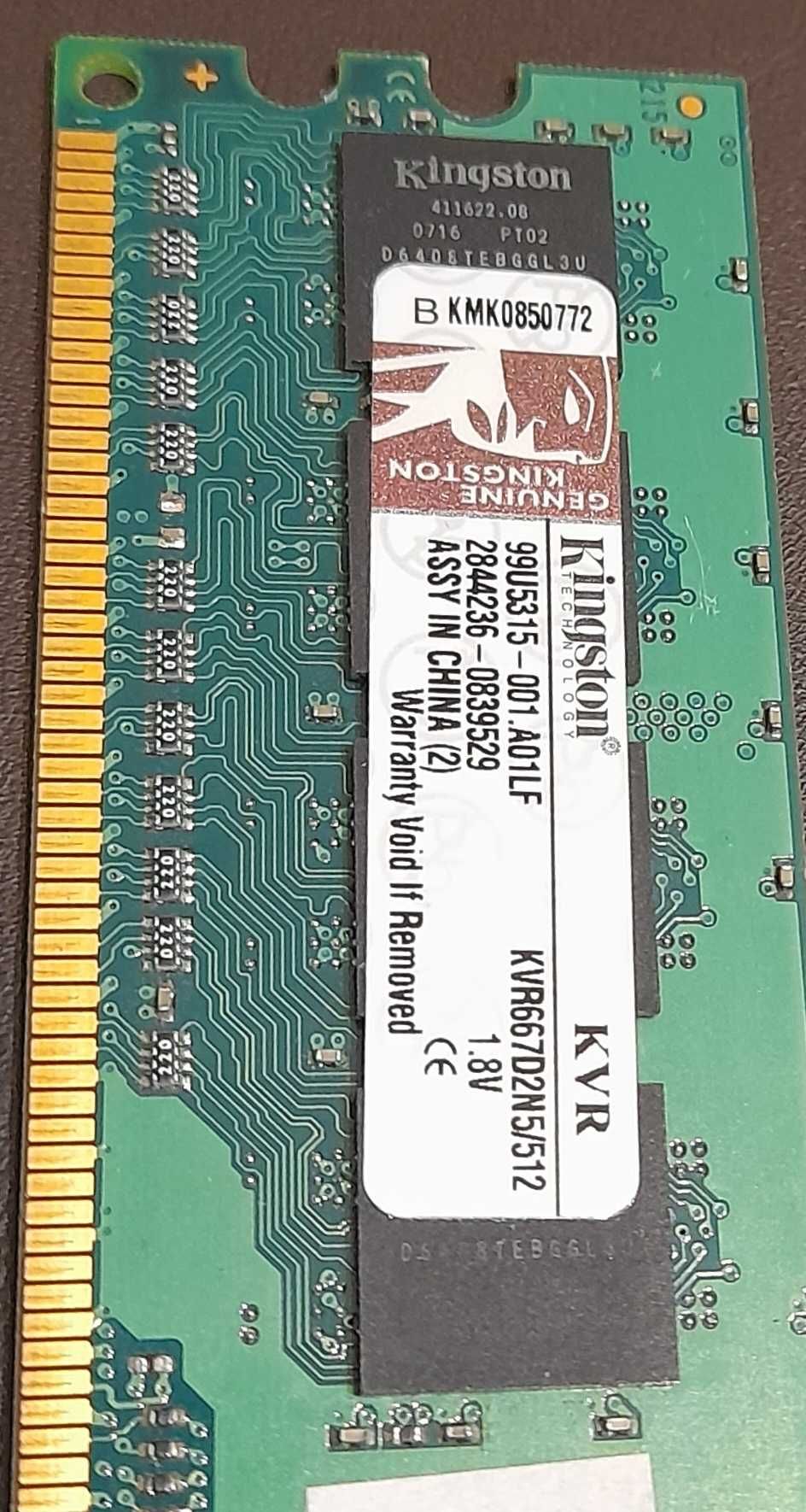 Memória RAM DDR2 de 512 Kingston