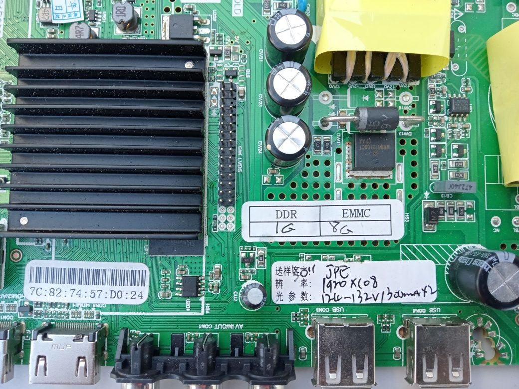 Плата телевізора HK.T.RT2831P838 Android 4-core 1G+4G 125V--14