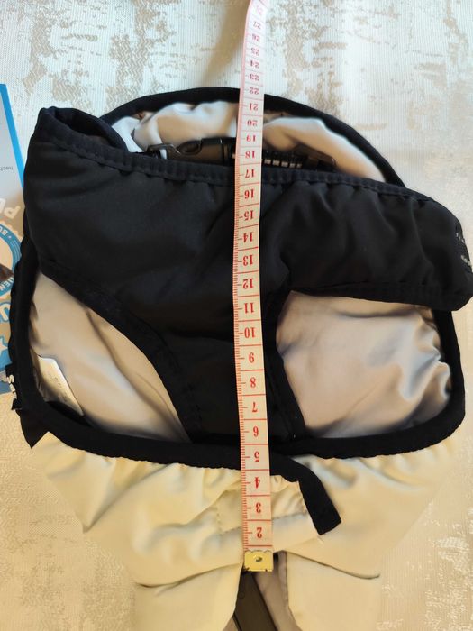 Casaco Impermeável preto e Cinza para Cão- Tamanho M