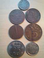Holandia - 7 historycznych monet obiegowych (królowa Wilhelmina)