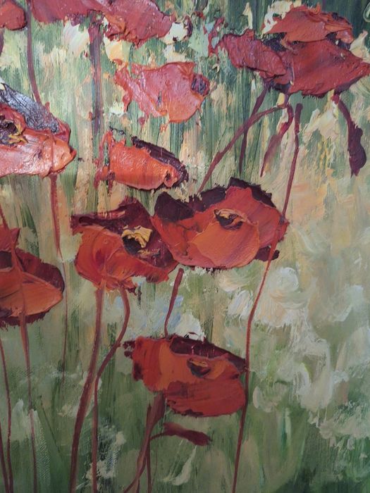 Obraz olejny  80x60  maki