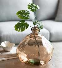 Duży wazon organiczny z brązowego szkła Dina Ø33H33cm