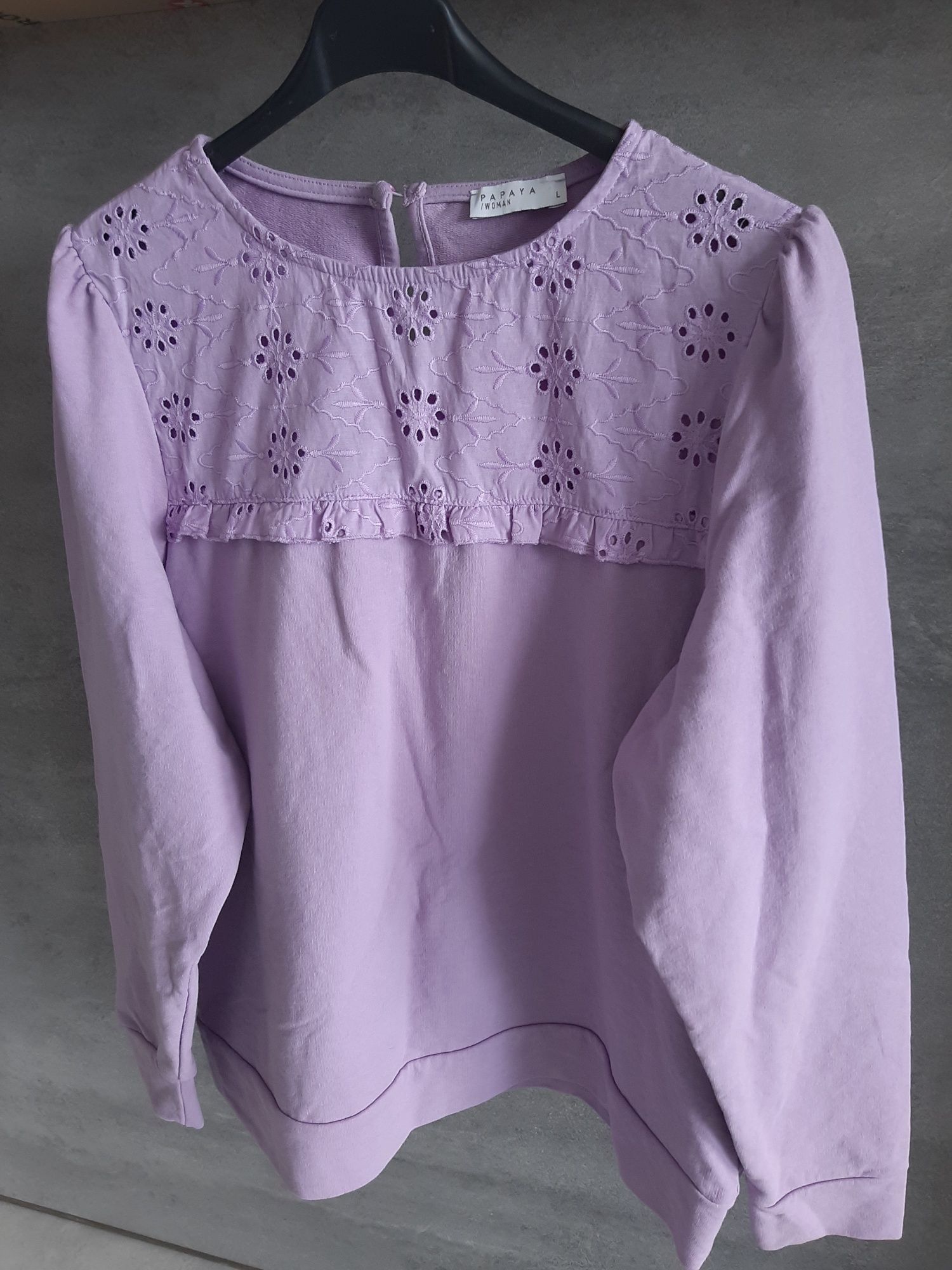 Bluza damska z azurem liliowa Papaya L
