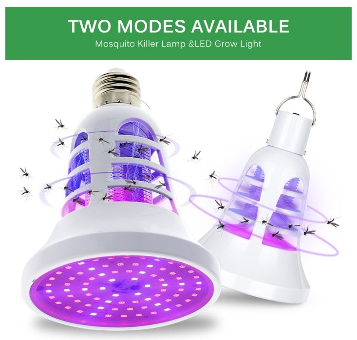 Lampada LED anti mosquitos E27 de Cultivo 2 em 1