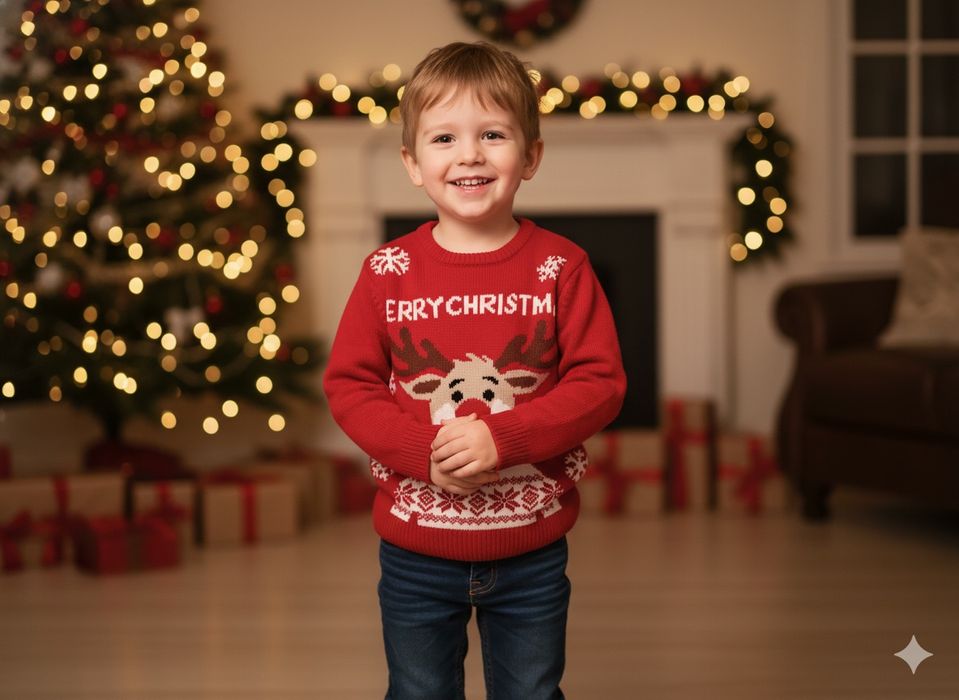 Sweterek świąteczny bożenarodzenie r. 110 fotosesja
