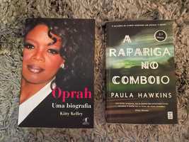 Livros oprah e rapariga no comboio