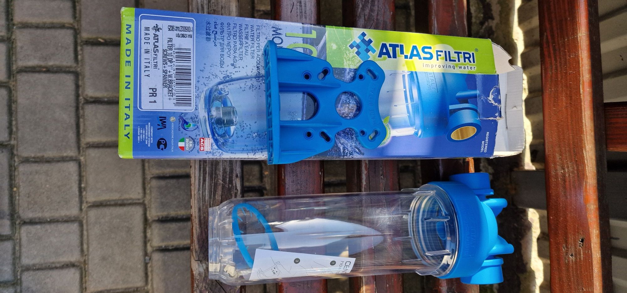 Фільтр-колба Atlas Filtri DP MONO TS (прозора) Ø3/4" OT (латунь) 10" 4
