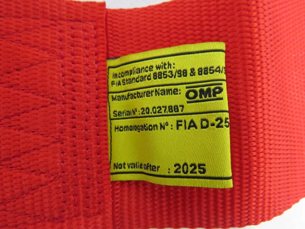 Cinto OMP vermelho 4 Pontos
