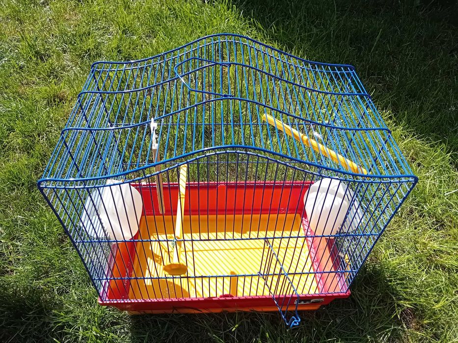 Duża Kolorowa Klatka Dla Ptaka, Wymiary: 46 x 44 x 27 cm