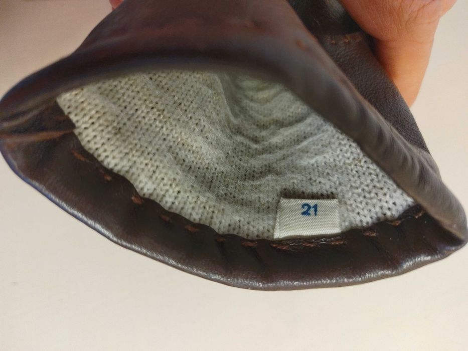 Rękawiczki skórzane męskie lub unisex rozm. 21