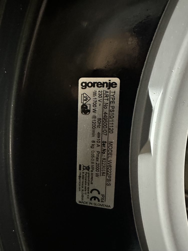 Вузька! Пральна машина Gorenje / 6 кг / А+++ / SensoCare / 45 см