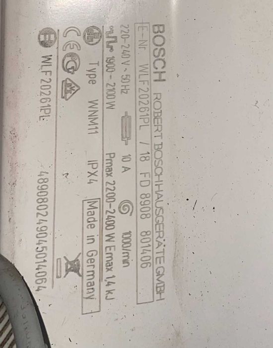 BOSCH WLF 20261 PL Пральна машина