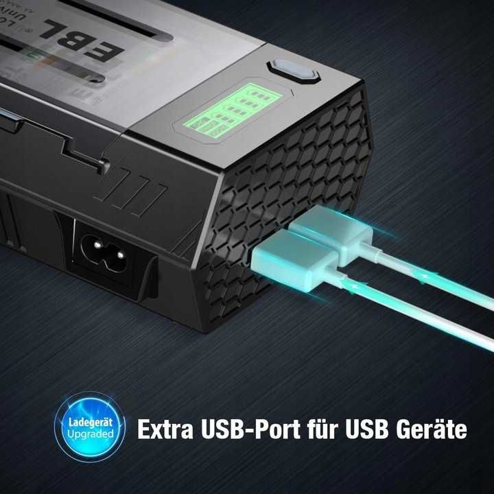Ładowarka EBL 908 do AKU AA / AAA Ni-MH Ni-Cd USB Baby C MonoD 9V 2190