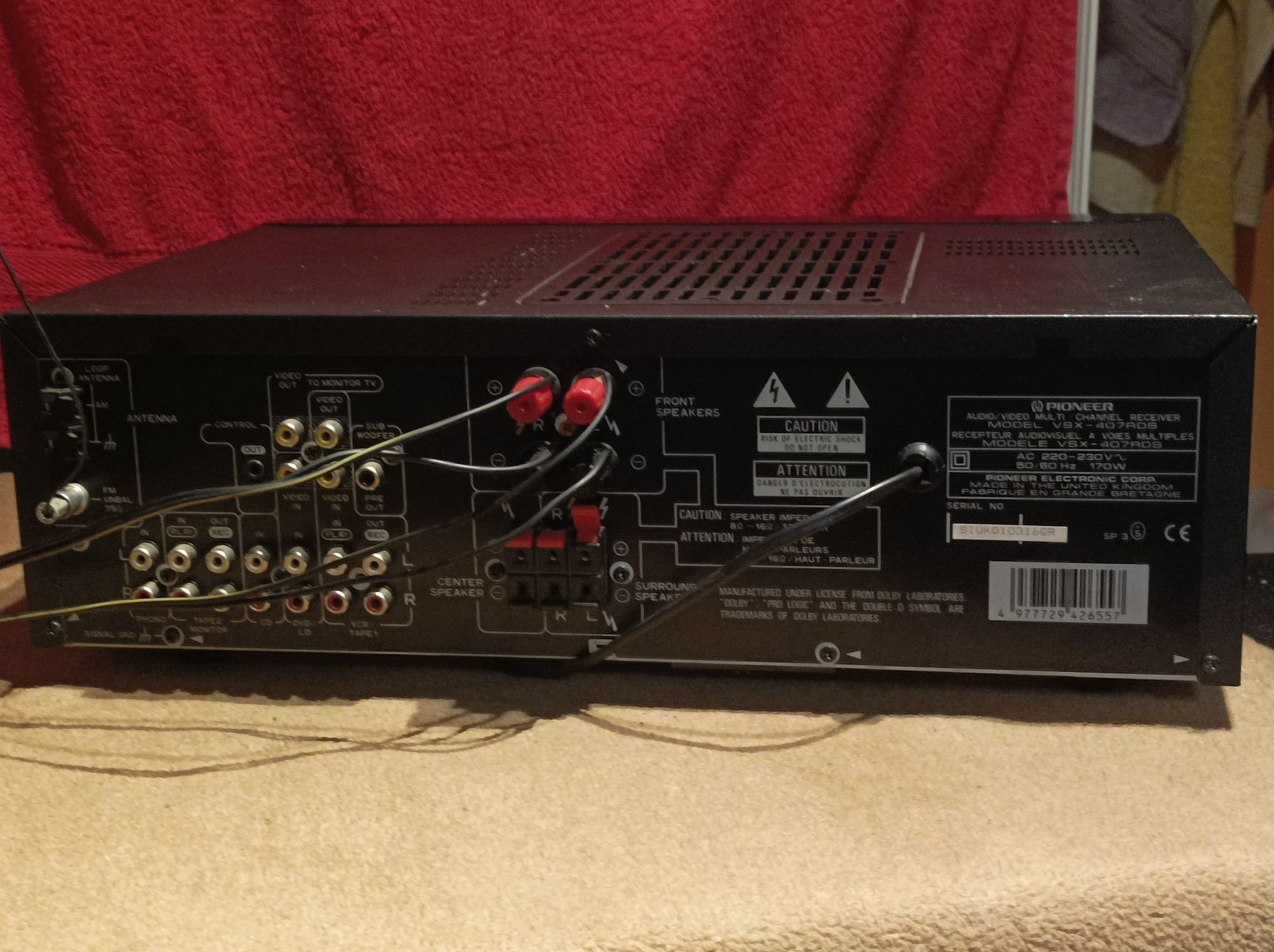 Amplituner Pioneer VSX 407RDS,U.K.! Tanio!