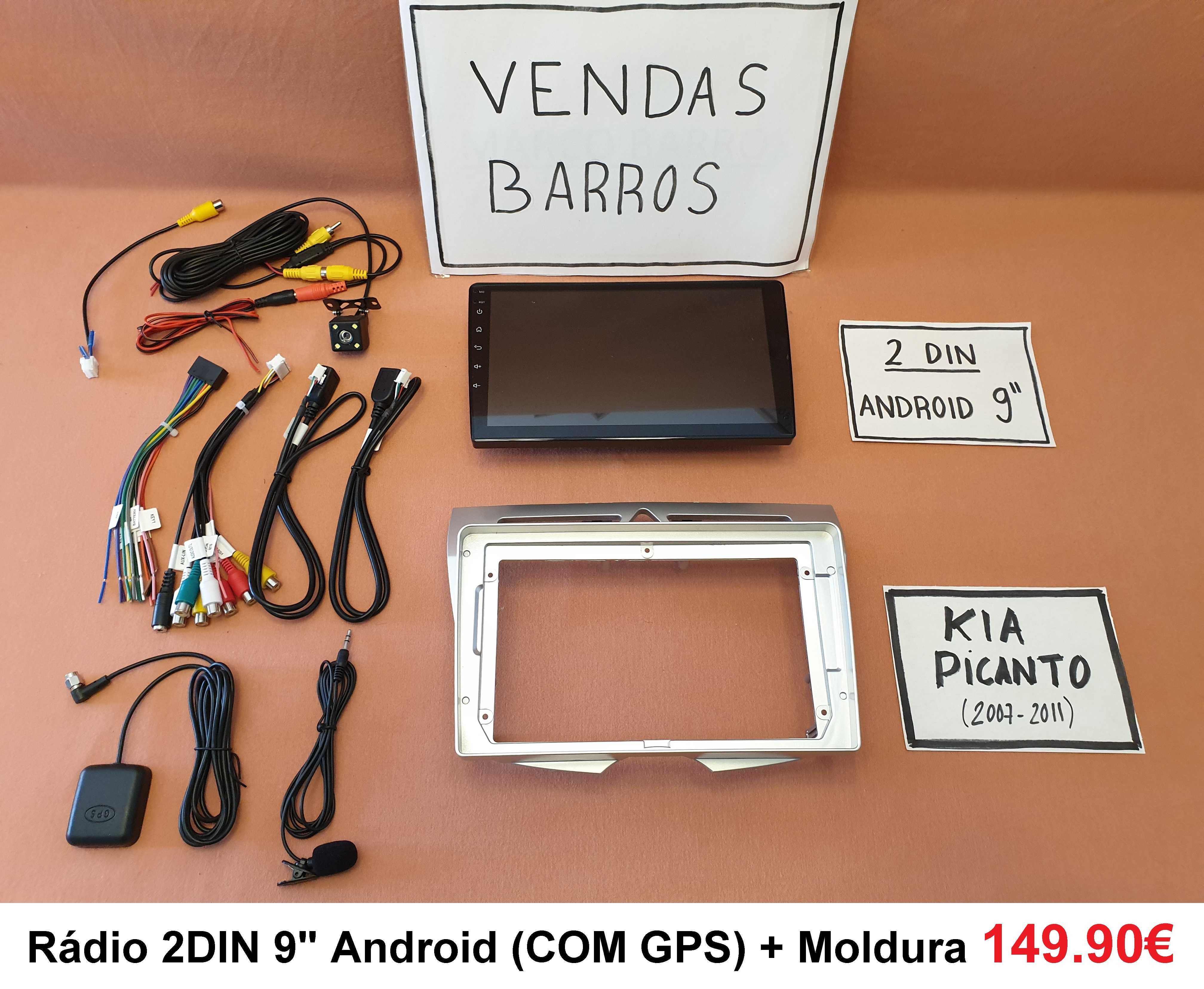 (NOVO) Rádio 2DIN • Kia PICANTO (2004 até 2017) • Android GPS [4+32GB]