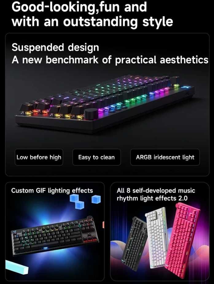 Ігрова магнітна клавіатура MCHOSE Mix87 Magnetic Keyboard RGB