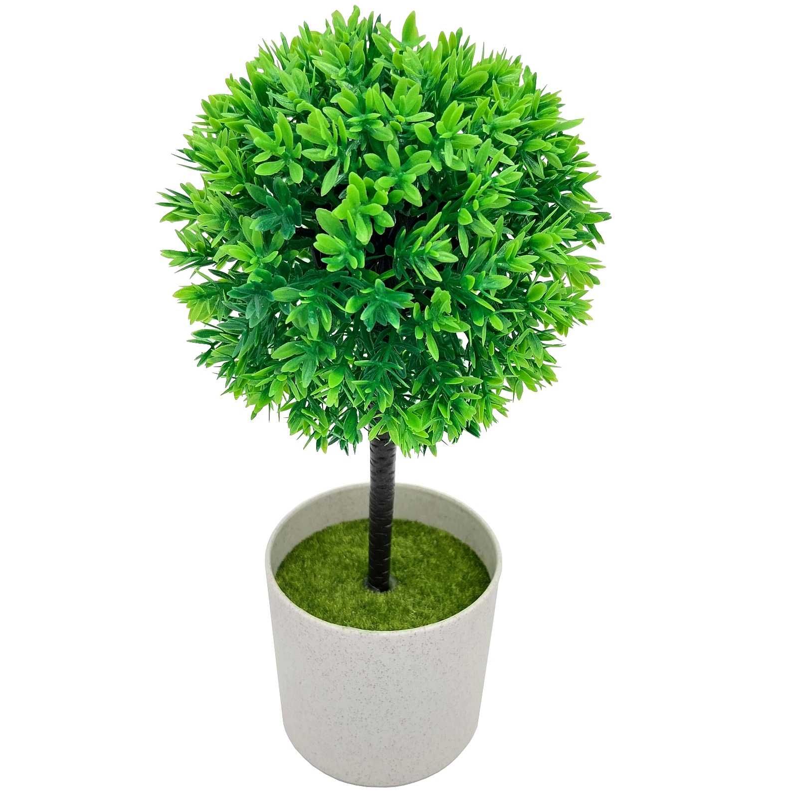 Bukszpan w doniczce roślina dekoracyjna kula sztuczne drzewko 25cm