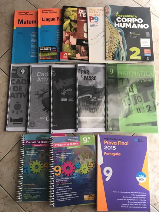 Manuais e cadernos de fichas do 7• ao 12•