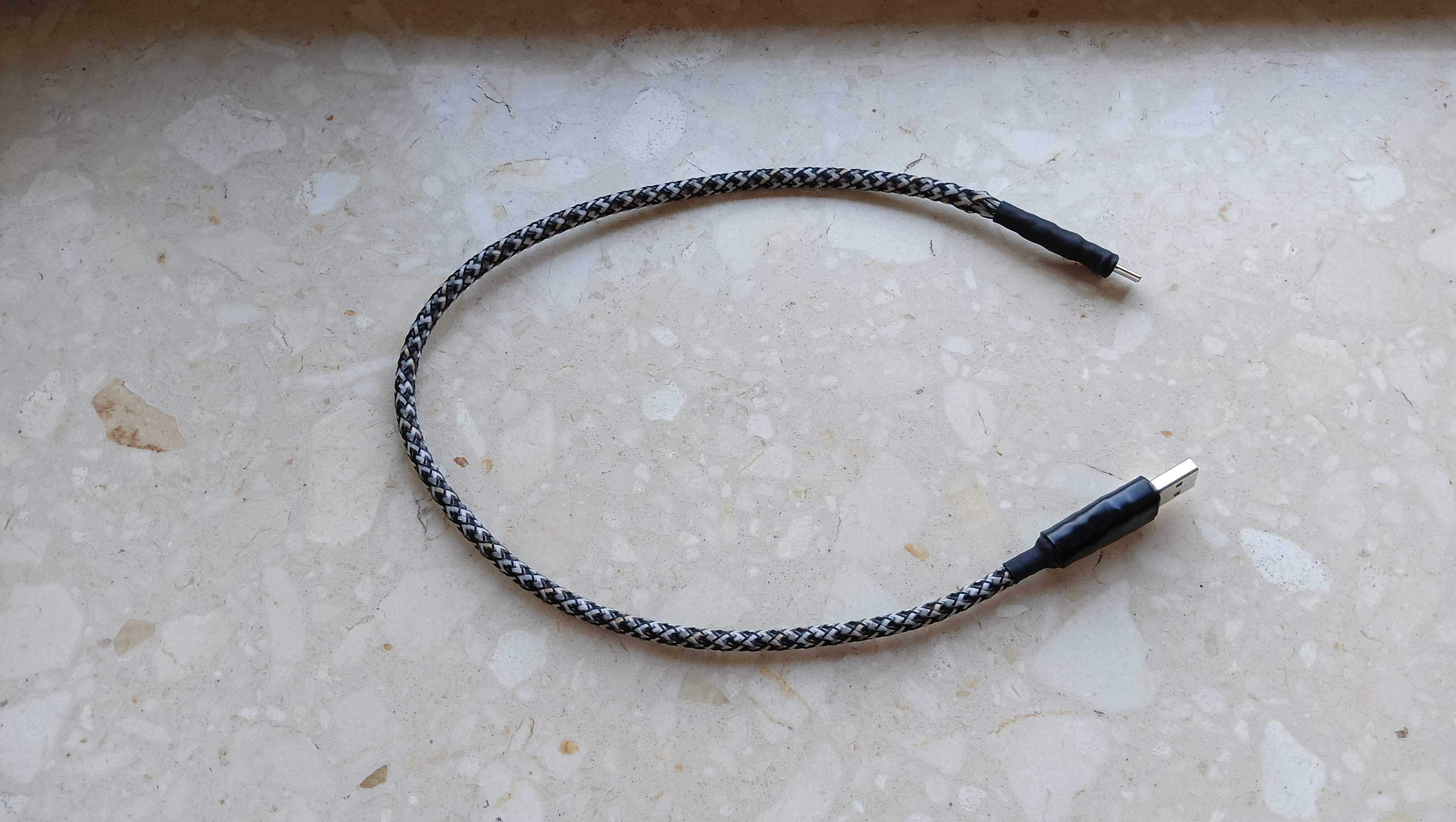 Kabel USB > USB-C 50cm 100%CU Audio [OFC, Ekranowany, HiRes] DIY