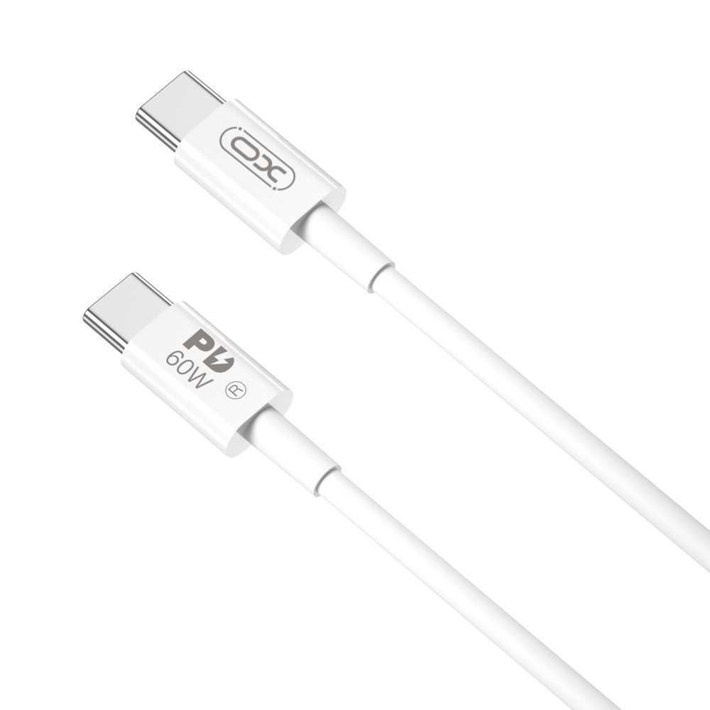 Kabel USB-C - USB-C PD 60W 2m biały XO