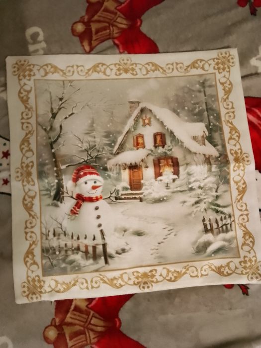 Nowy zestaw poszewek świątecznych vintage na poduszkę 45 cm