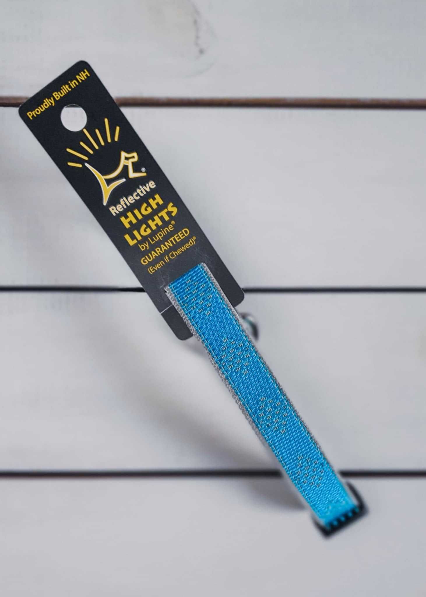 Odblaskowa obroża Lupine Blue Diamond z gwarancją