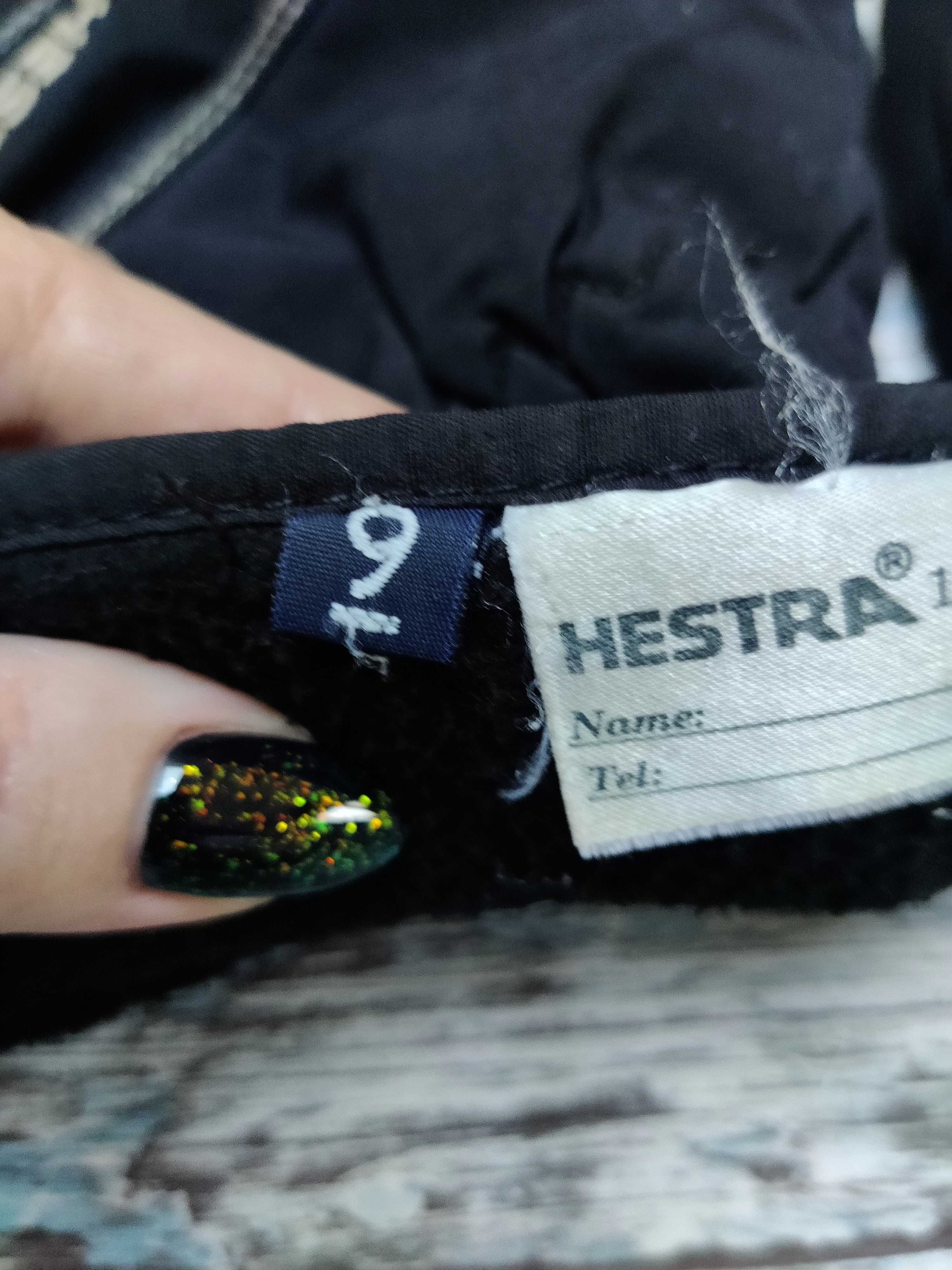 Hestra czarne rękawice goretex wewnątrz polar rozmiar 9