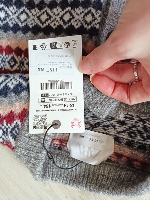 Sweter Zara S nowy kolorowy