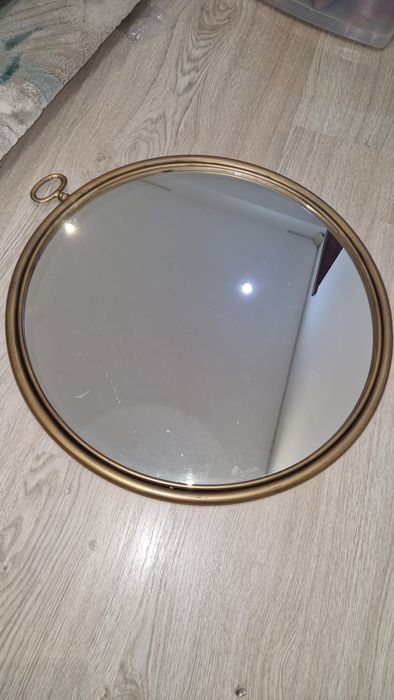 Espelho redondo dourado
