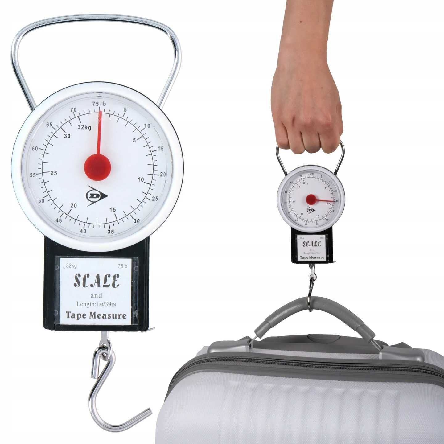 Waga wędkarska hakowa do 32 kg z metrówką