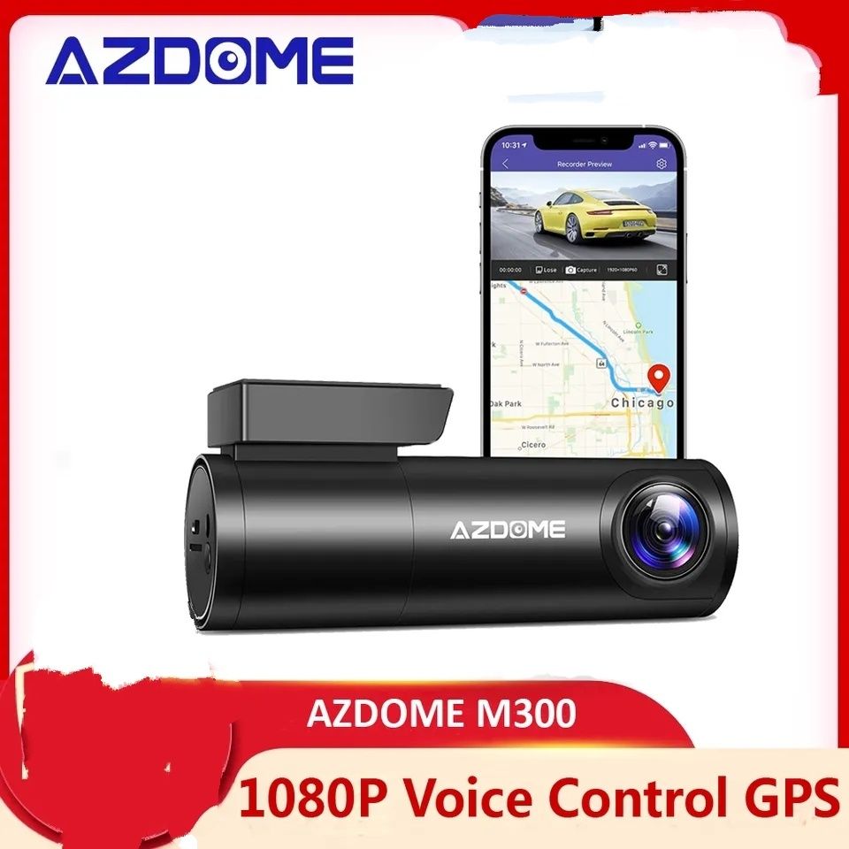 Видеорегистратор Azdome M300 Dash Cam  1296p Авторегистратор WiFi