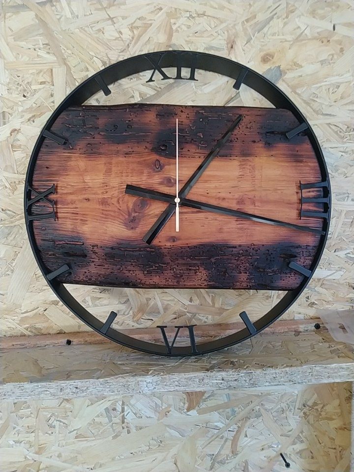 Zegar ścienny w obręczy Loft. 40 cm.