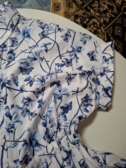 Vestido comprido camiseiro de ganga fina