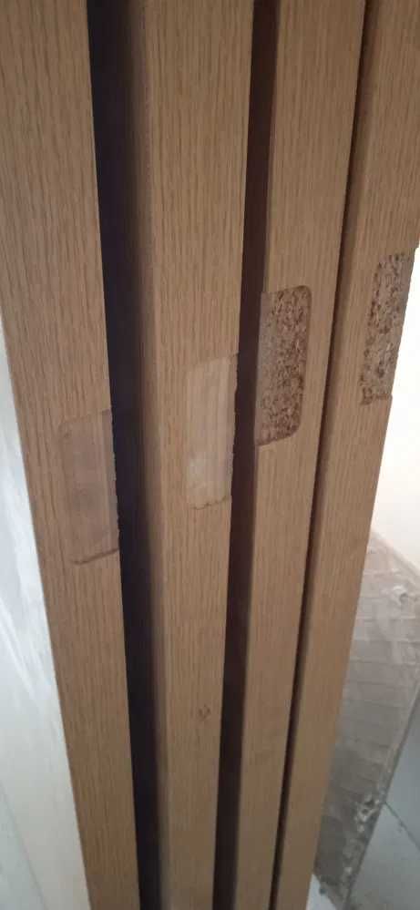 Portas em contraplado carvalho 70cm larg envernizadas