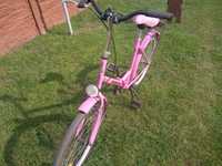 Różowy rower-składak