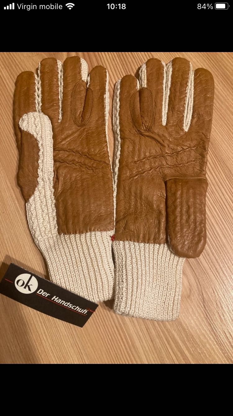 Rękawiczki Materiałowe, Brązowe, 100% bawełna, Unisex rozmiar 8
