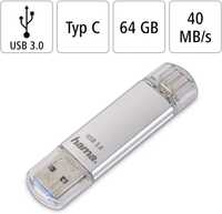 Hama C-Laeta pendrive 64GB USB 3.1 + USB-C 40 MB/s