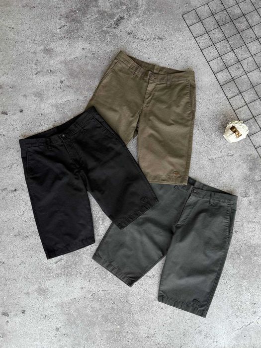 Шорти Lacoste Black Premium котонові з біркою qr-code i57/LT/400