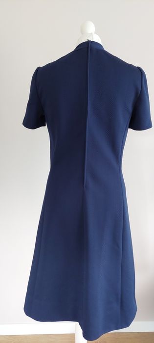 Tricosa Paris r.38 granatowa sukienka lata 60'/70'