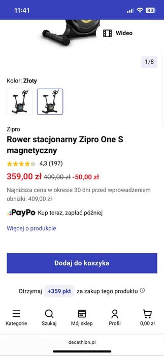 Rower stacjonarny Zipro One S magnetyczny