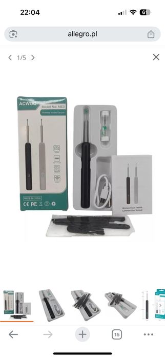 Narzędzie do usuwania woskowiny z kamerą LED Bezprzewodowy otoskop