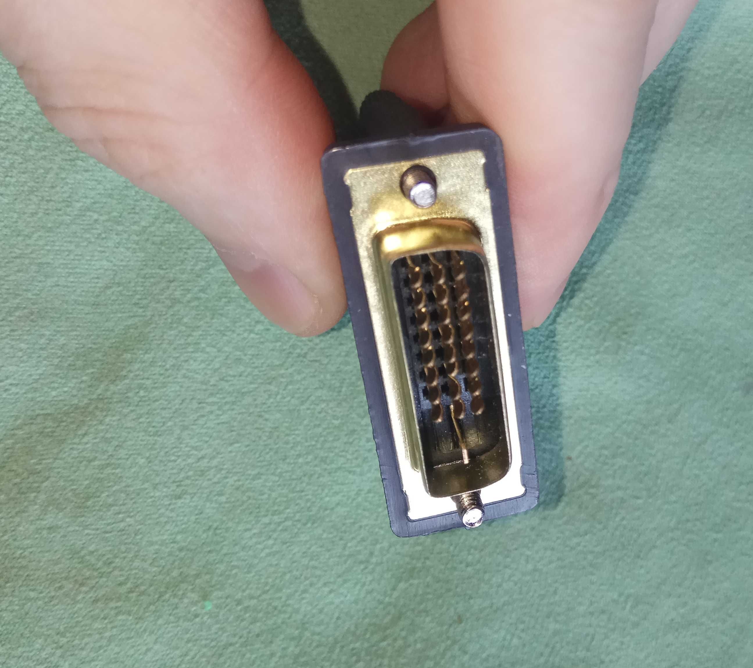Перехідник DVI-D 24+1(папа) -> HDMI(мама), позолота