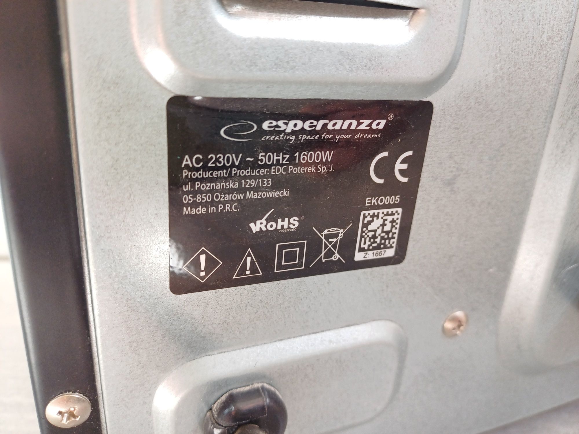 Piekarnik Esperanza 1600W
