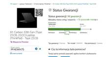 Lenovo carbon X1 G10 --> PRAWIE NOWY