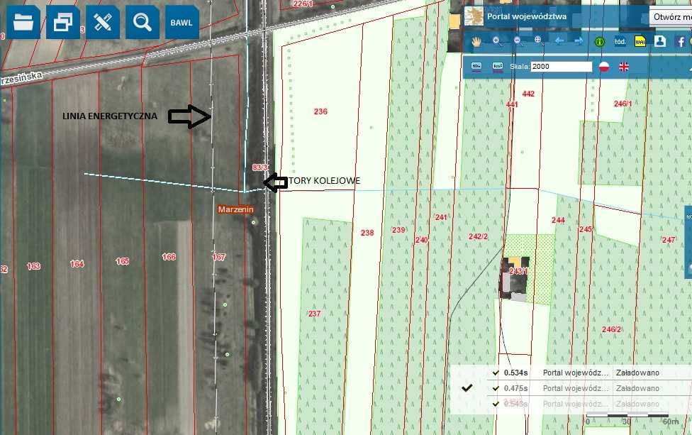 Działka rolna grunt 1,26 ha (12 600 m2) Marzenin, gm. Sędziejowice.