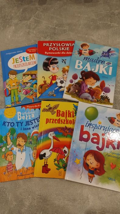 Zestaw książek dla przedszkolaka, bajki wierszyki opowieści