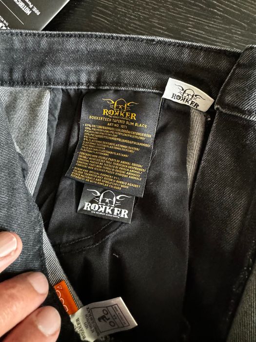 Rokker Motocyklowe jeansy czarne NOWE 36/32